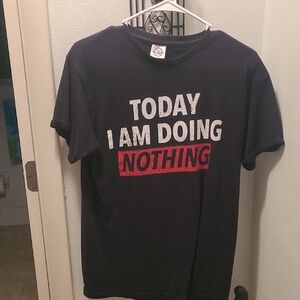 Black Graphic Tee with Bold Statement